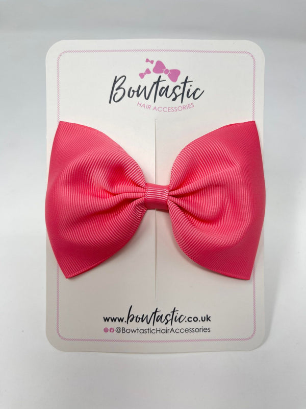 4.5 Inch Tuxedo Bow - Coral Rose