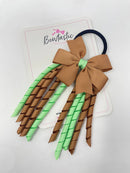 3 Inch Pinwheel Corker Bobble - Golden Brown & Mint Green