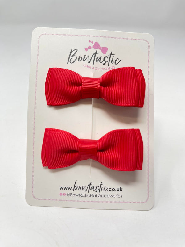 1.75 Inch Bows - Hot Red - 2 Pack