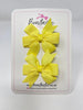2.75 Inch Pinwheel Bow - Lemon - 2 Pack
