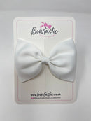 4.5 Inch Tuxedo Bow - White