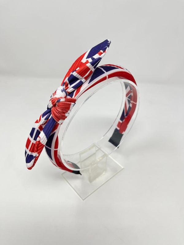 Ribbed Knot Headband - Union Jack