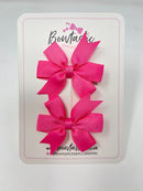 2.75 Inch Pinwheel Bow - Hot Pink - 2 Pack