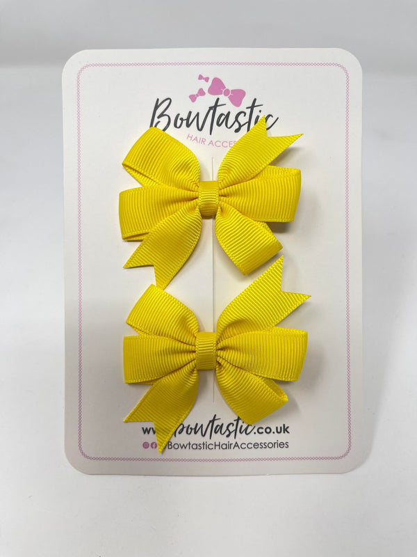 2.75 Inch Pinwheel Bow - Daffodil - 2 Pack