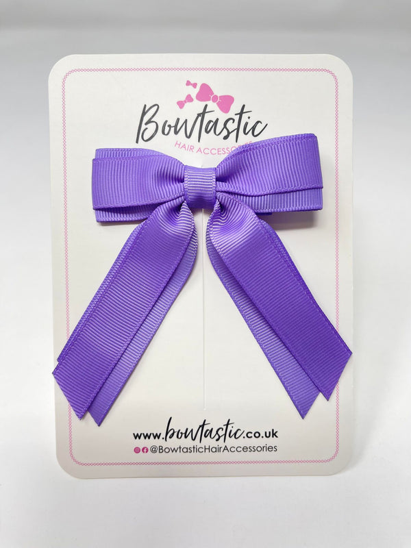 3 Inch Tail Bow - Hyacinth