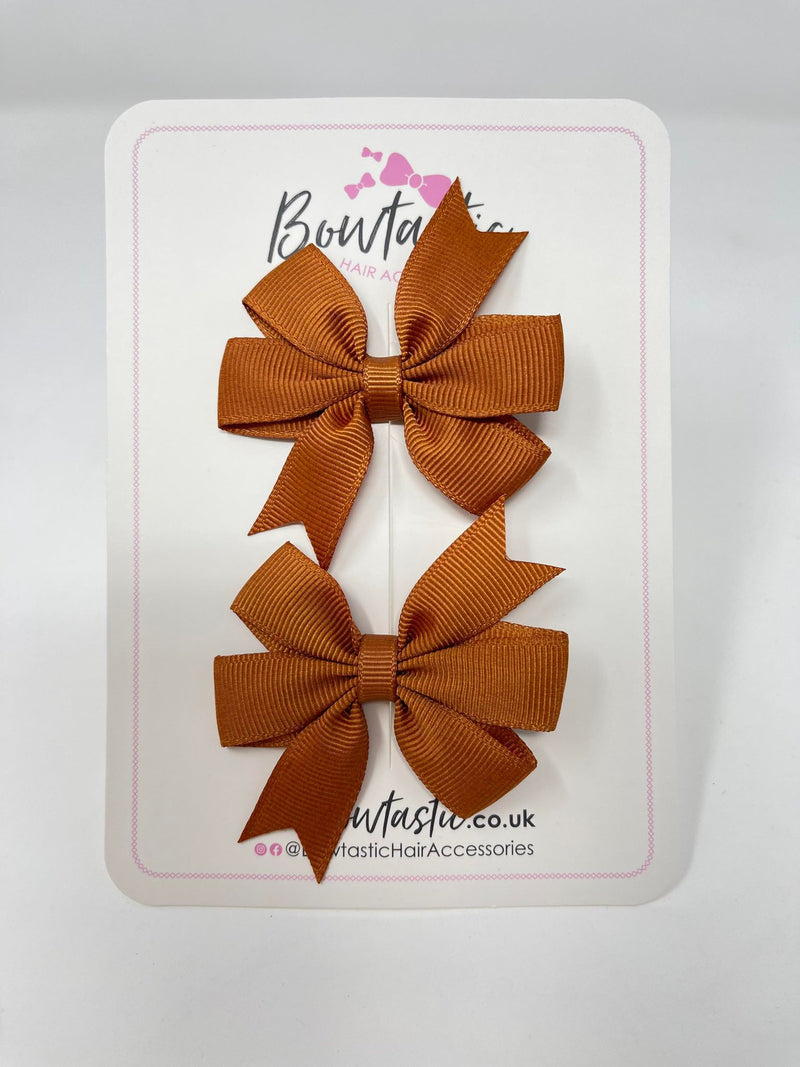 2.75 Inch Pinwheel Bow - Copper - 2 Pack