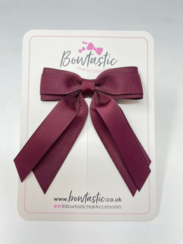 3 Inch Tail Bow - Burgundy