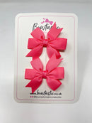 2.75 Inch Pinwheel Bow - Coral Rose - 2 Pack