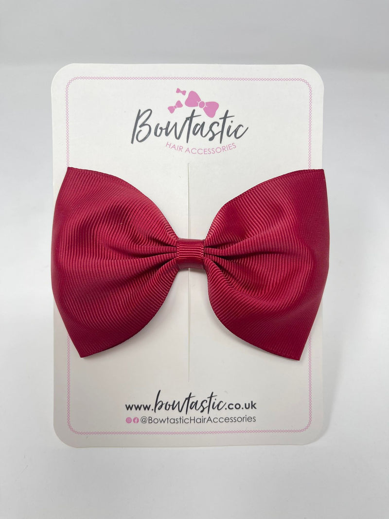 4.5 Inch Tuxedo Bow - Scarlet Red