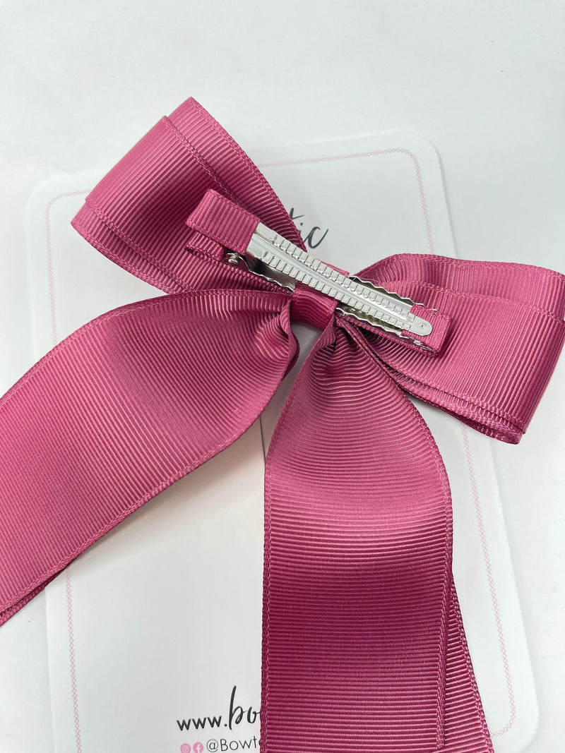 4.5 Inch Tail Bow - Victorian Rose