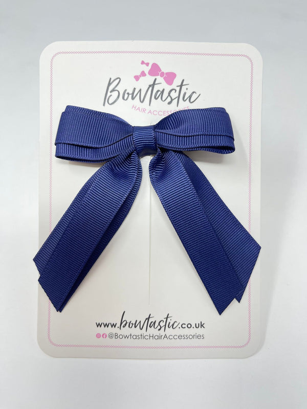 3 Inch Tail Bow - Ink Blue
