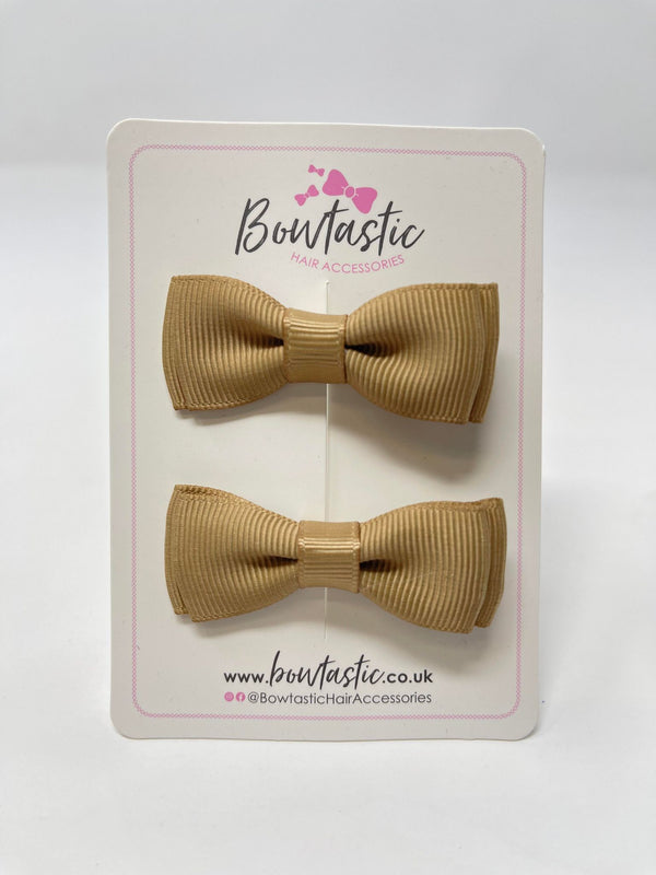 1.75 Inch Bows - Old Gold - 2 Pack