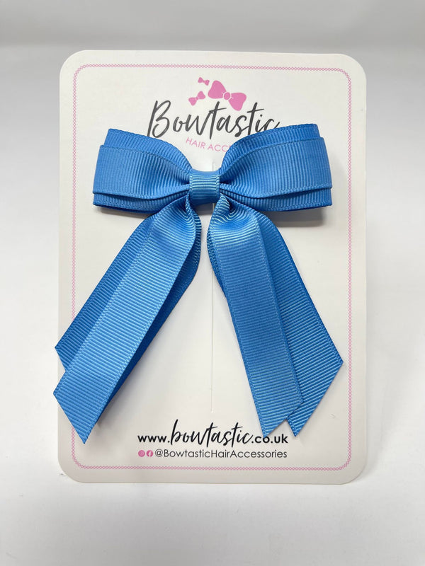 3 Inch Tail Bow - Porcelain Blue