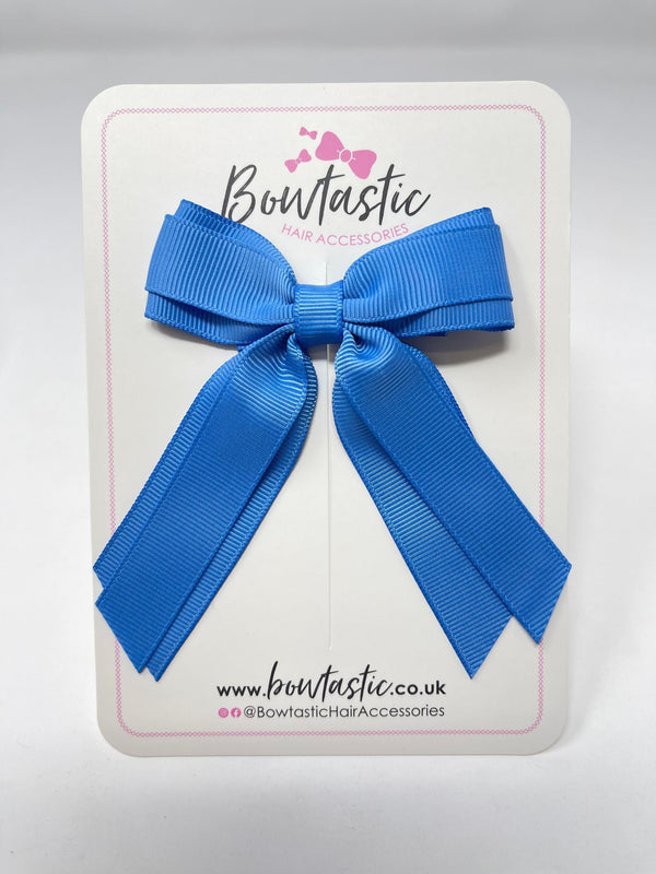 3 Inch Tail Bow - Capri Blue