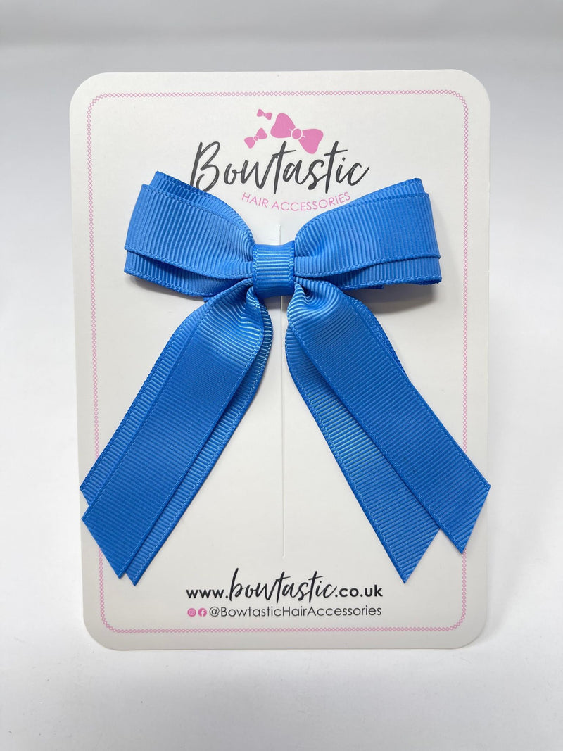 3 Inch Tail Bow - Capri Blue