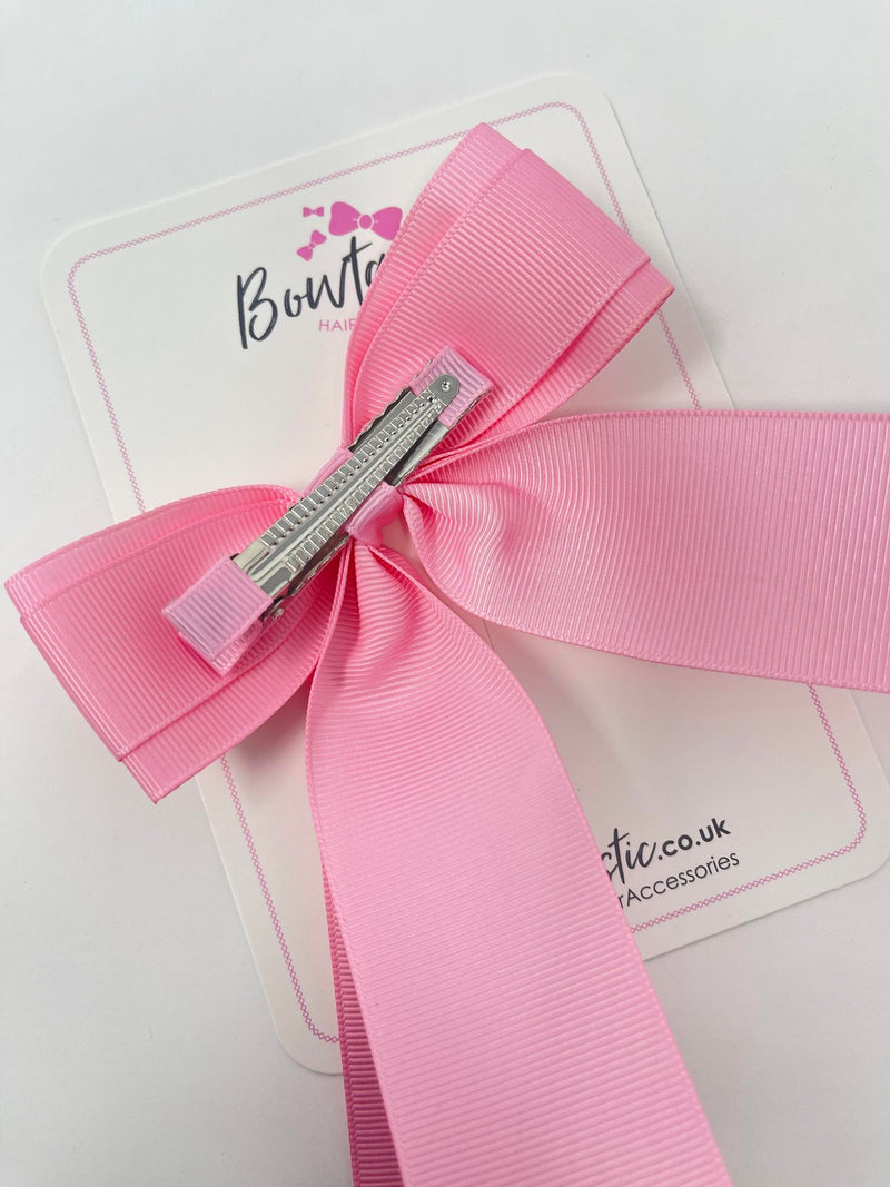 4.5 Inch Tail Bow - Rose Pink