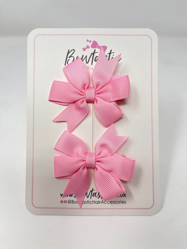 2.75 Inch Pinwheel Bow - Rose Pink - 2 Pack