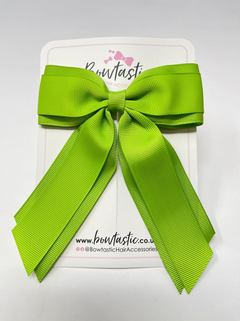 4.5 Inch Tail Bow - Apple Green