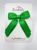 3 Inch Tail Bow - Emerald Green