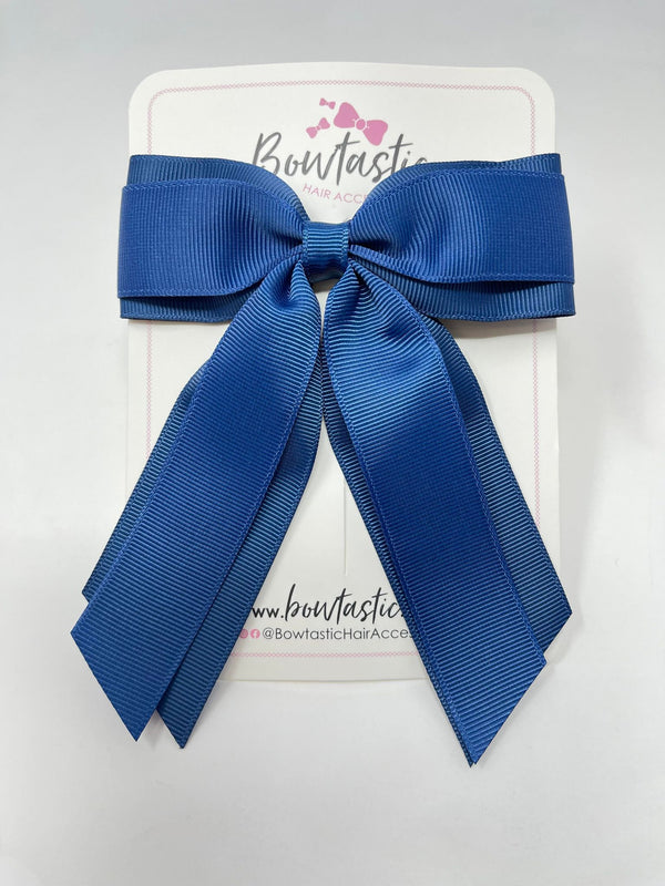 4.5 Inch Tail Bow - Light Navy