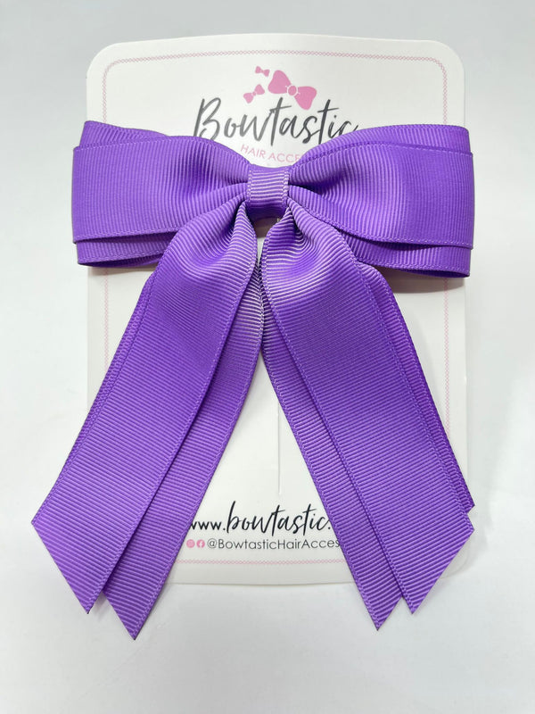 4.5 Inch Tail Bow - Grape