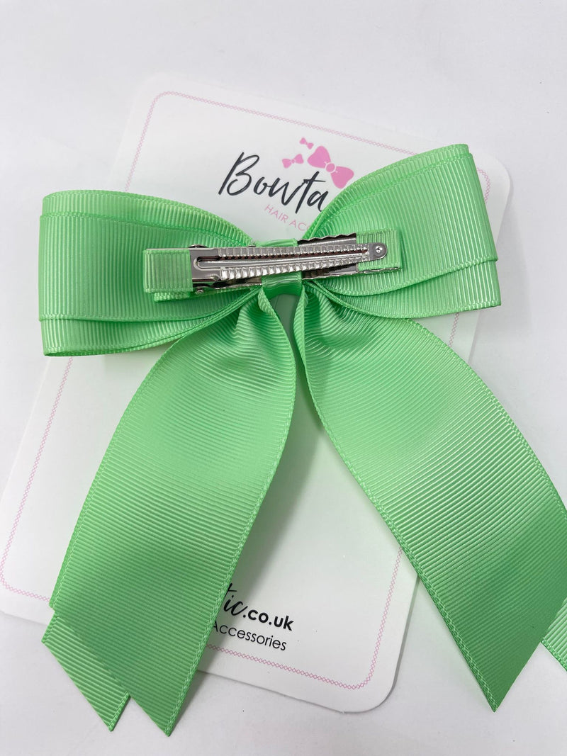 4.5 Inch Tail Bow - Mint Green