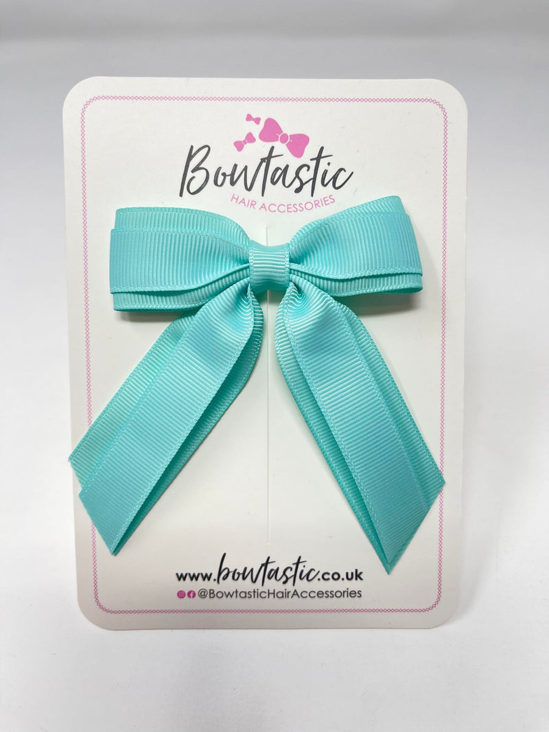 3 Inch Tail Bow - Aqua