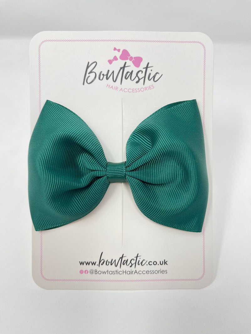 4.5 Inch Tuxedo Bow - Hunter Green