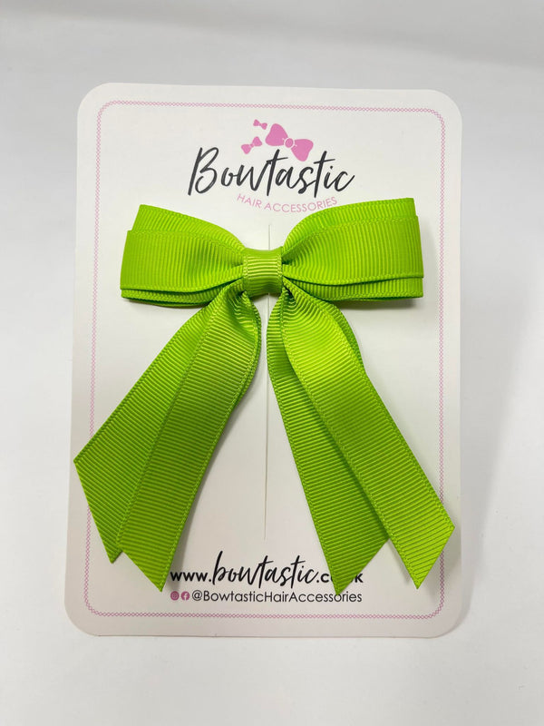 3 Inch Tail Bow - Apple Green