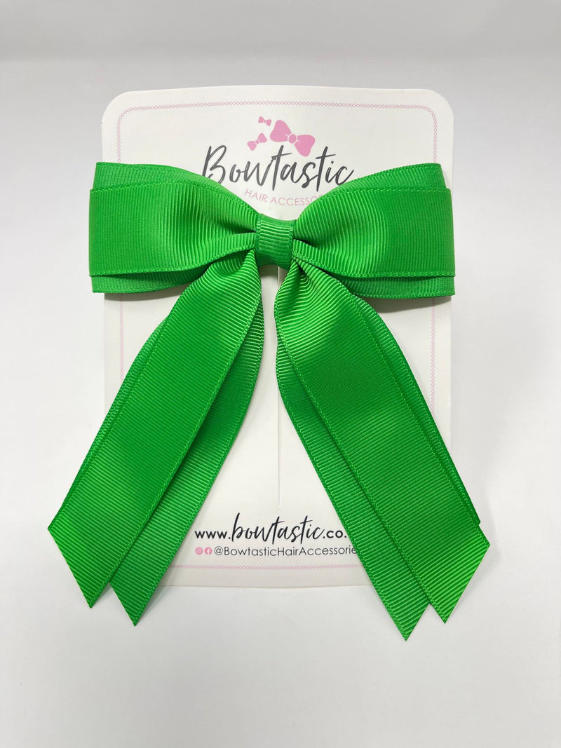 4.5 Inch Tail Bow - Emerald Green