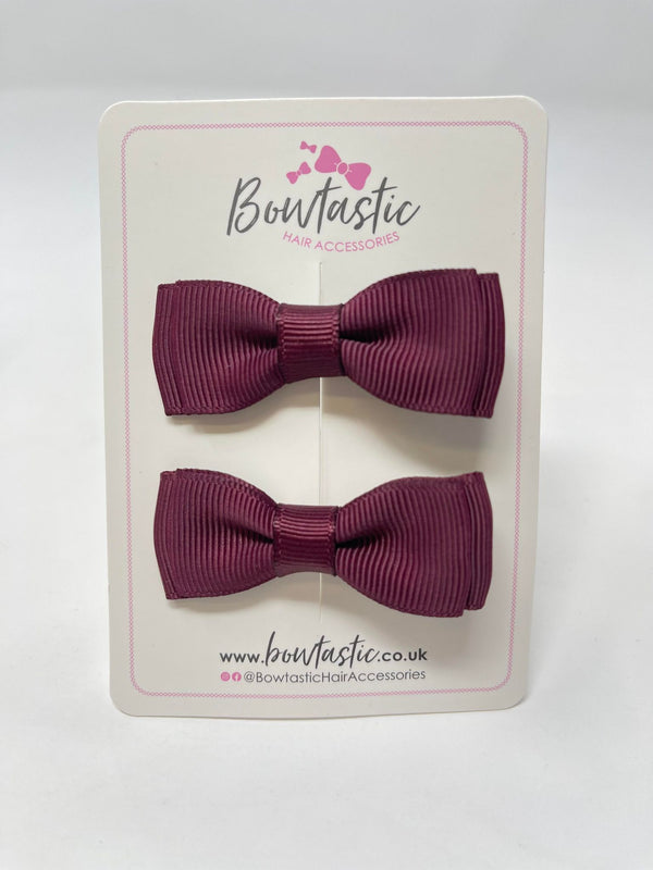 1.75 Inch Bows - Burgundy - 2 Pack