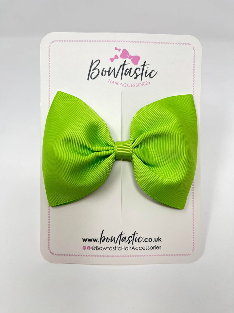 4.5 Inch Tuxedo Bow - Apple Green