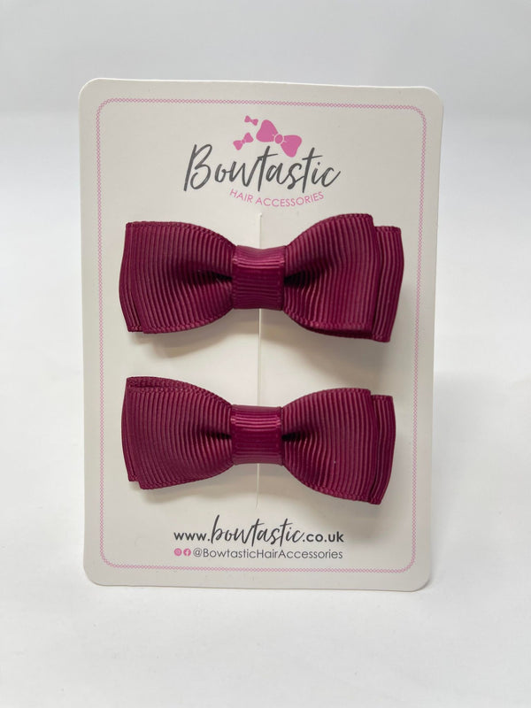 1.75 Inch Bows - Wine - 2 Pack
