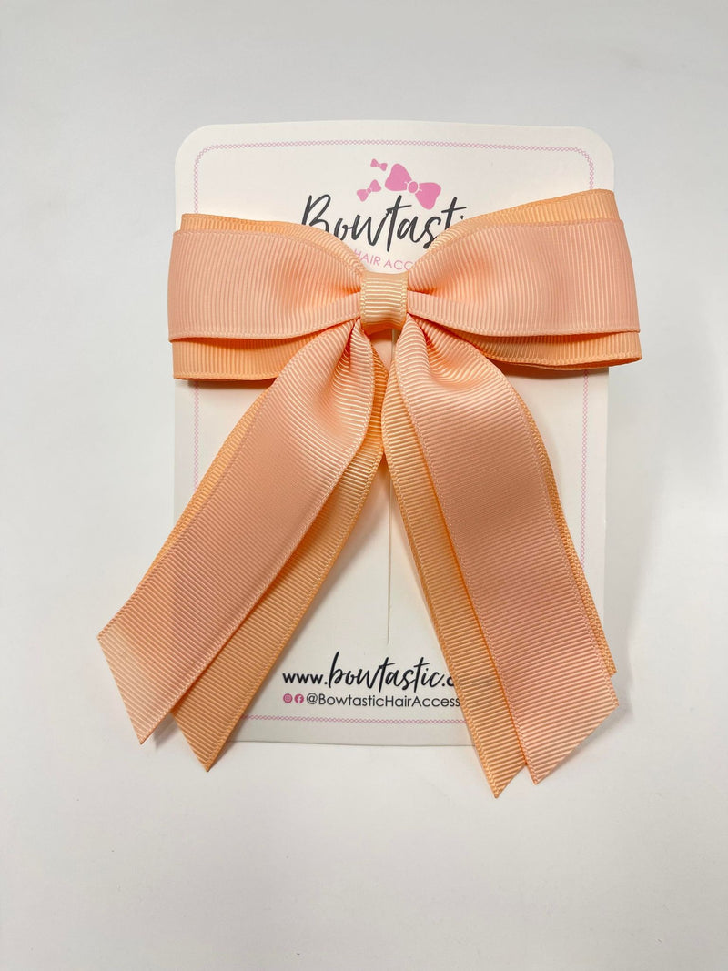 4.5 Inch Tail Bow - Petal Peach