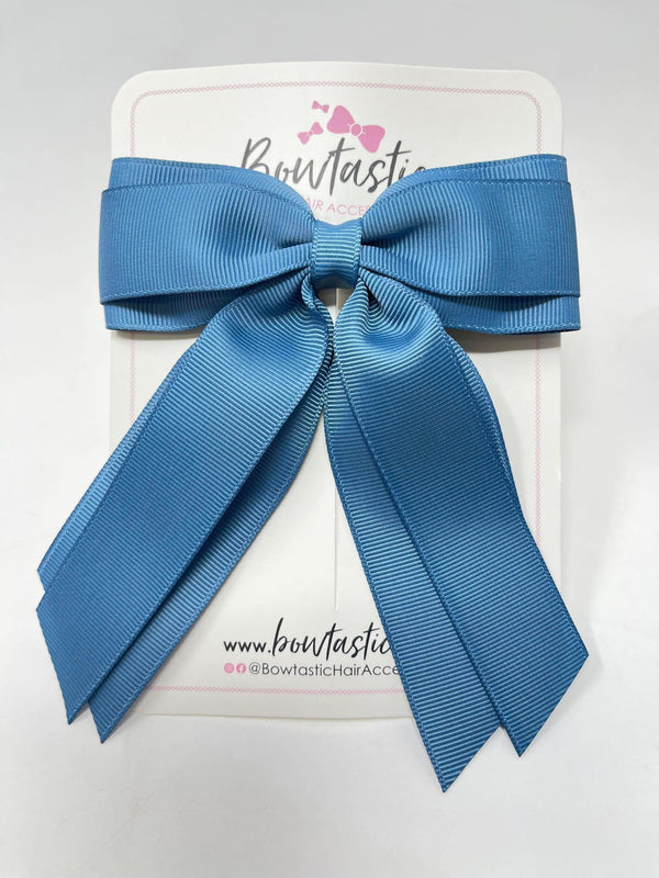 4.5 Inch Tail Bow - Antique Blue