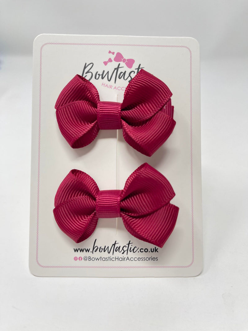 2 Inch Flat Bows Style 2 - Beauty - 2 Pack