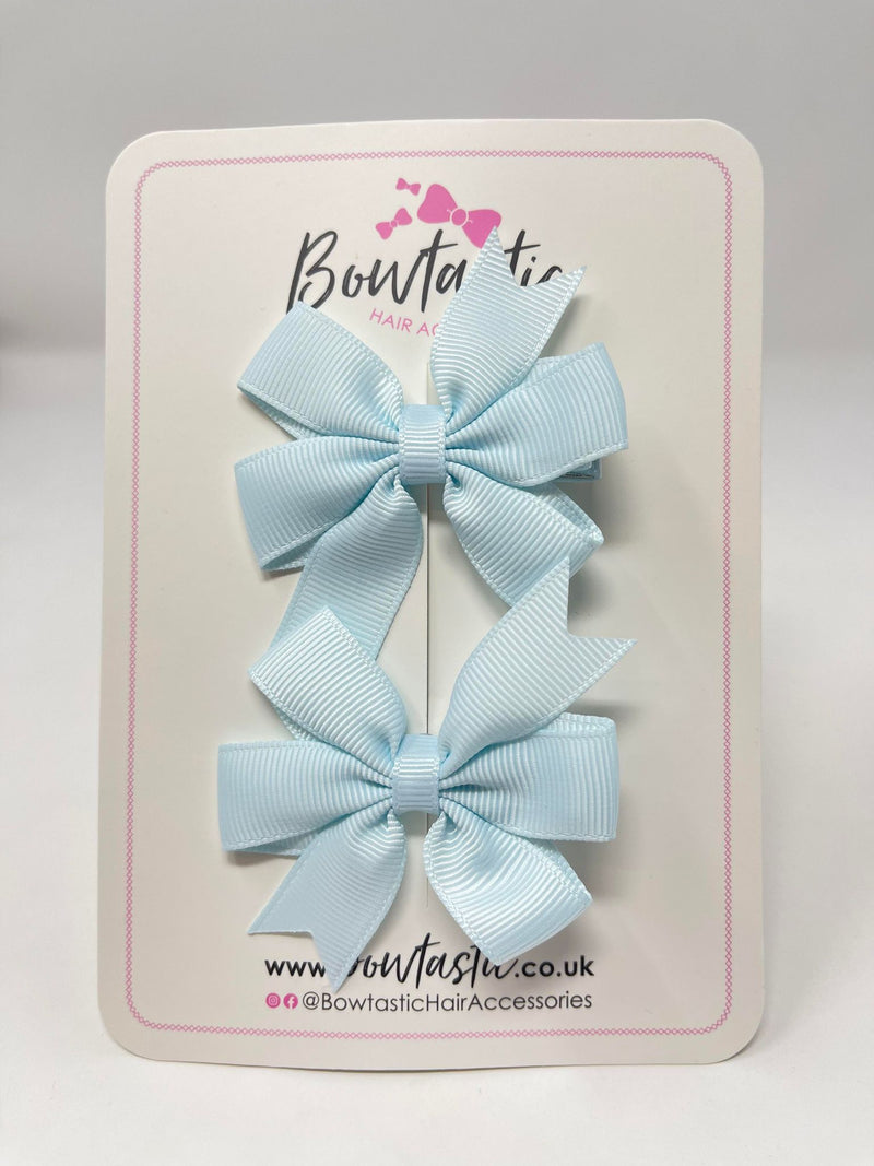 2.75 Inch Pinwheel Bow - Blue Vapor - 2 Pack