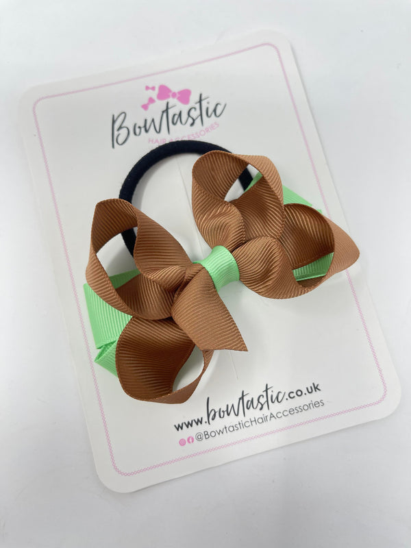 3.5 Inch Double Bobble - Brown & Mint Green