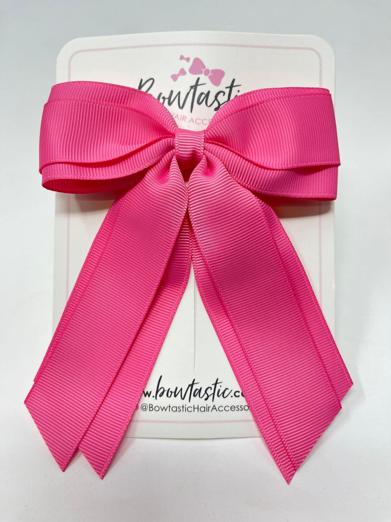 4.5 Inch Tail Bow - Hot Pink