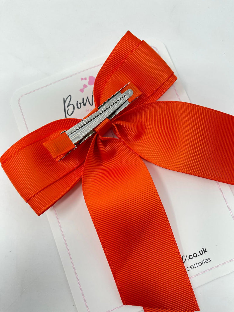 4.5 Inch Tail Bow - Autumn Orange