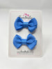 2 Inch Flat Bows Style 2 - Capri Blue - 2 Pack
