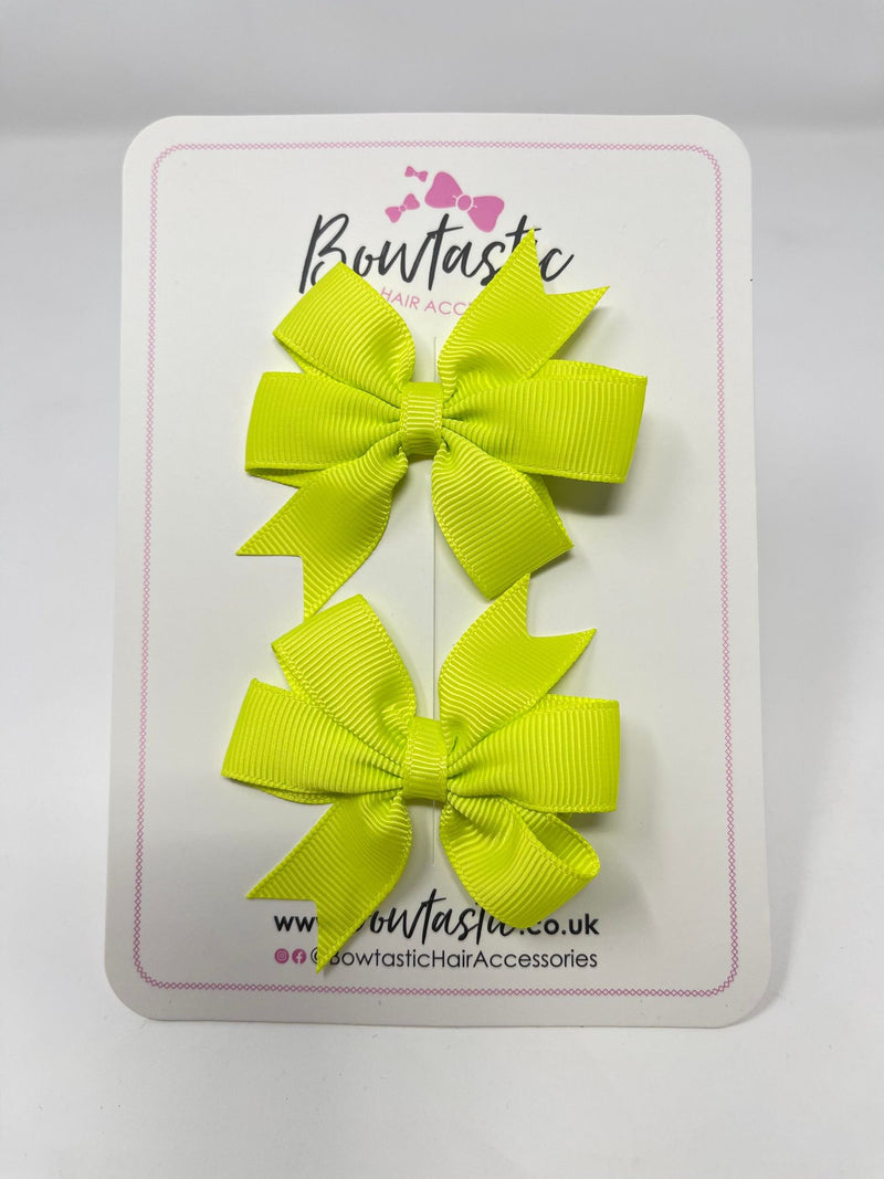 2.75 Inch Pinwheel Bow - Pineapple - 2 Pack