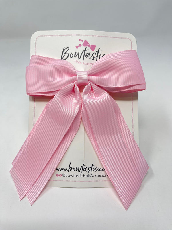 4.5 Inch Tail Bow - Pearl Pink