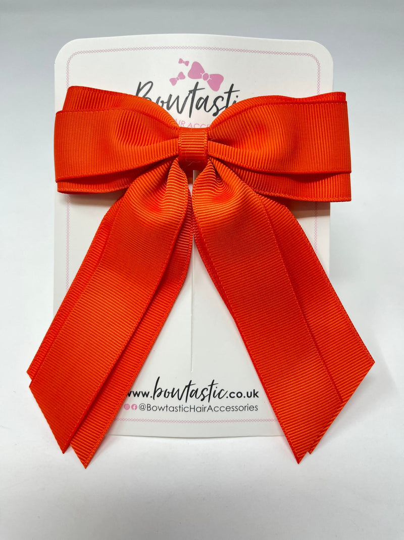 4.5 Inch Tail Bow - Autumn Orange