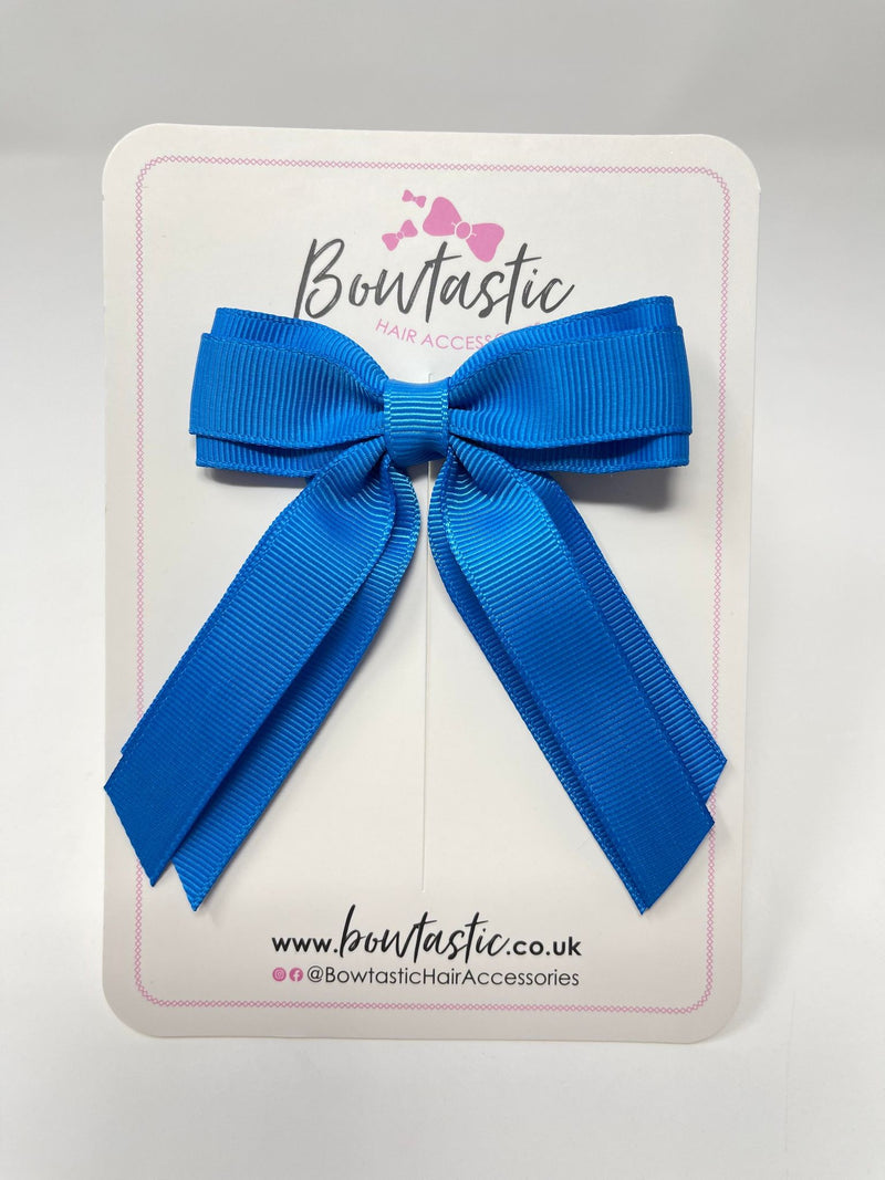 3 Inch Tail Bow - Aegean Blue