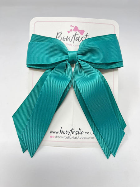 4.5 Inch Tail Bow - Jade Green