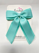 4.5 Inch Tail Bow - Aqua