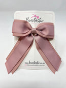 4.5 Inch Tail Bow - Antique Mauve