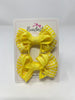2.5 Inch Bows - Yellow Gingham - 2 Pack