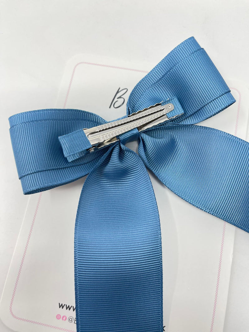 4.5 Inch Tail Bow - Antique Blue